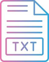 Text File Line Gradient Icon Design vector