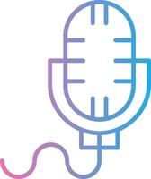 Microphone Line Gradient Icon Design vector