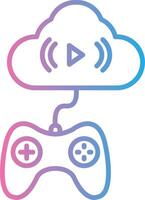 Cloud Line Gradient Icon Design vector