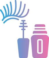 Eyelashes Glyph Gradient Icon Design vector