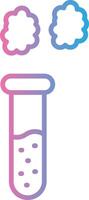 Test Tube Line Gradient Icon Design vector