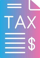 Tax Glyph Gradient Icon Design vector