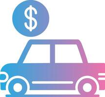 Auto Loan Glyph Gradient Icon Design vector