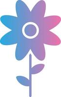 Flower Glyph Gradient Icon Design vector