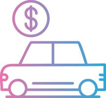 Auto Loan Line Gradient Icon Design vector