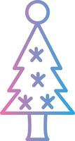 Navidad árbol línea degradado icono diseño vector