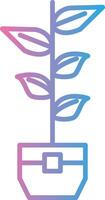 Rubber Plant Line Gradient Icon Design vector