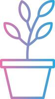 Succulent Line Gradient Icon Design vector