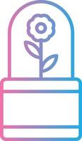 Flower Line Gradient Icon Design vector