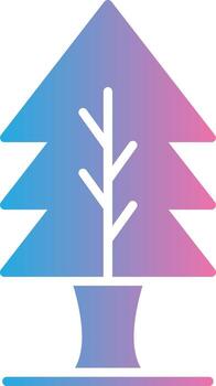 Tree Glyph Gradient Icon Design vector