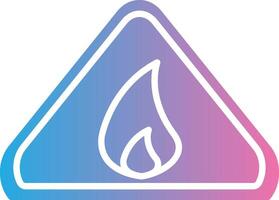 Warning Sign Glyph Gradient Icon Design vector