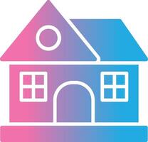 House Glyph Gradient Icon Design vector