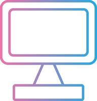 Monitor Screen Line Gradient Icon Design vector