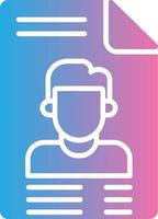 User Profile Glyph Gradient Icon Design vector