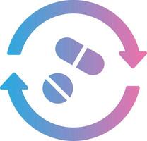 Pill Glyph Gradient Icon Design vector