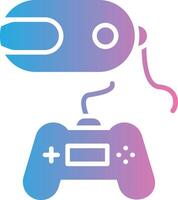 Vr Game Glyph Gradient Icon Design vector