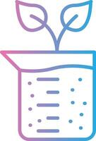 Beaker Line Gradient Icon Design vector