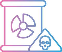 Nuclear Danger Line Gradient Icon Design vector