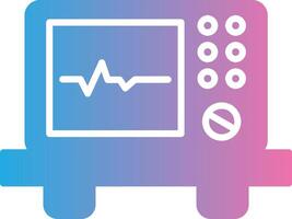 ECG Device Glyph Gradient Icon Design vector