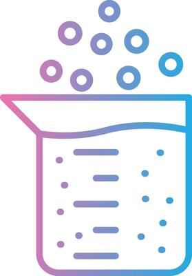 Beaker Line Gradient Icon Design