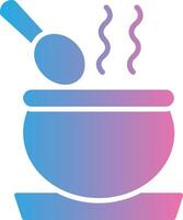 Soup Glyph Gradient Icon Design vector