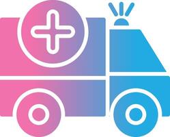 Ambulance Glyph Gradient Icon Design vector