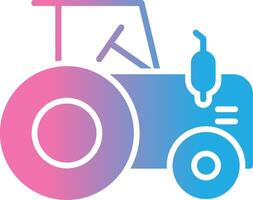 Tractor Glyph Gradient Icon Design vector