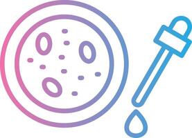 Petri Dish Line Gradient Icon Design vector