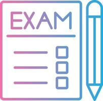 Exams Line Gradient Icon Design vector