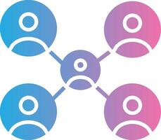 Networking Glyph Gradient Icon Design vector