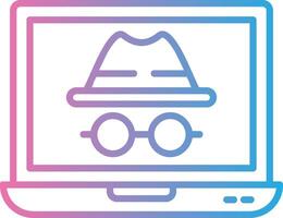 Incognito Line Gradient Icon Design vector