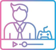 Vlogger Line Gradient Icon Design vector