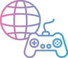 Gaming Line Gradient Icon Design vector