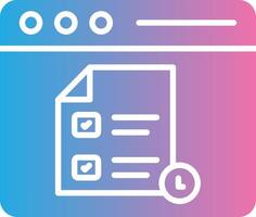 Exam Glyph Gradient Icon Design vector