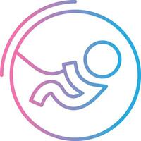 Fetus Line Gradient Icon Design vector