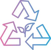 Recycling Line Gradient Icon Design vector