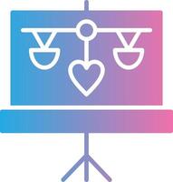 Training Glyph Gradient Icon Design vector
