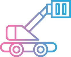 Boom Lift Line Gradient Icon Design vector