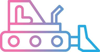 Bulldozer Line Gradient Icon Design vector