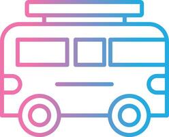 Camper Line Gradient Icon Design vector