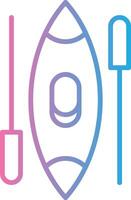 Canoe Line Gradient Icon Design vector