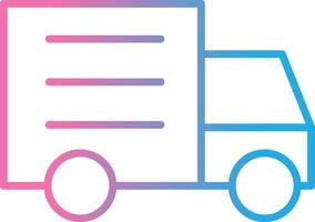 Truck Line Gradient Icon Design vector