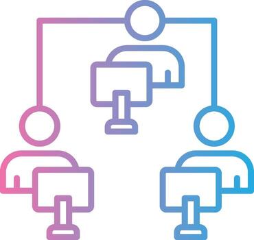 Network User Line Gradient Icon Design vector