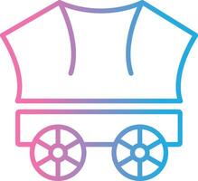 Wagon Line Gradient Icon Design vector