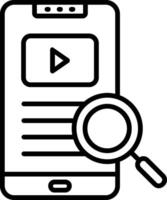 Video Line Icon Design vector