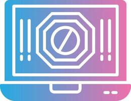 Ad Blocker Glyph Gradient Icon Design vector