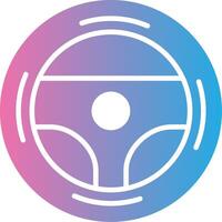 Steering Wheel Glyph Gradient Icon Design vector