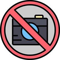 No Photo Line Filled Icon vector