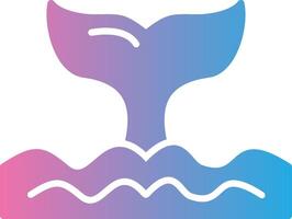 Whale Glyph Gradient Icon Design vector