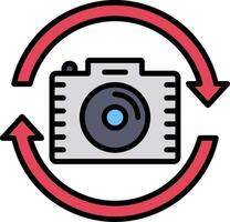 Switch Camera Line Filled Icon vector